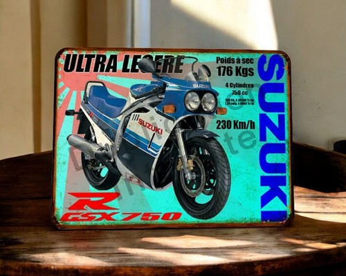 Piastra metallo vintage suzuki - metallo,