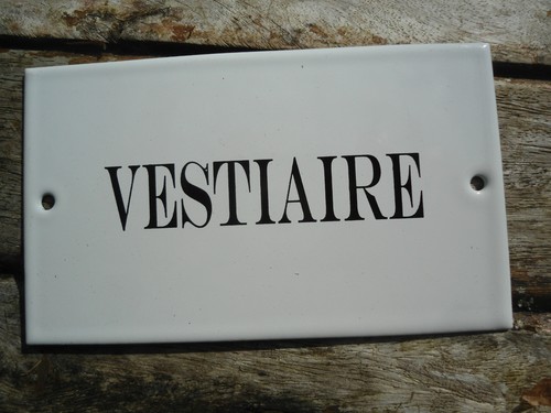 Plaque porte emaillee - porte, "