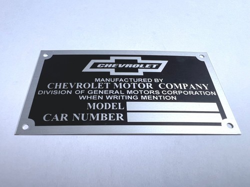 Plaque constructeur chevrolet - plaque,
