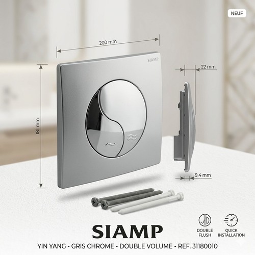 Plaque commande wc siamp - ​plaque, de