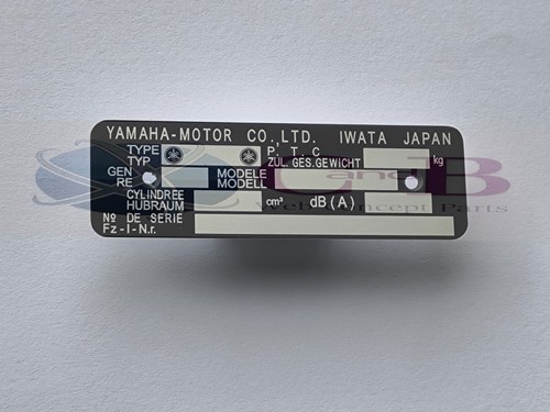 Plaque constructeur yamaha - plaque,