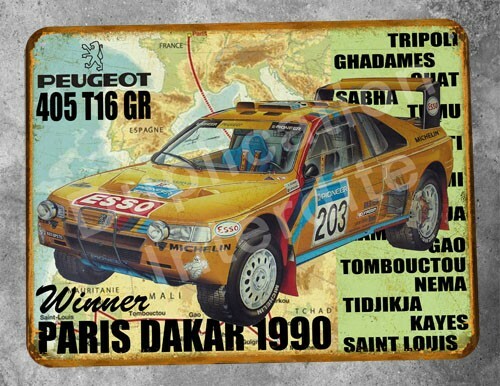Plaque métal vintage peugeot - plaque,