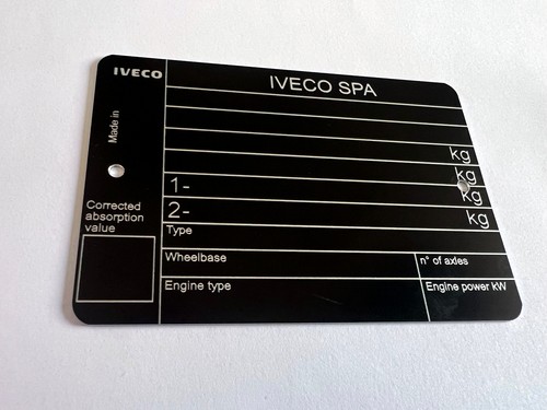 Plaque constructeur iveco - plaque,