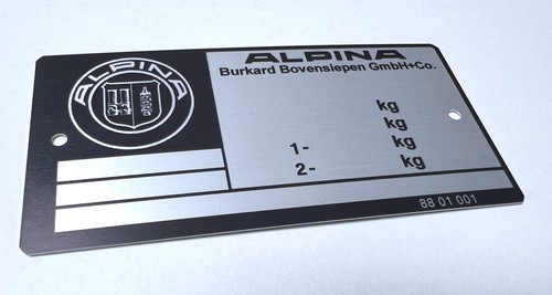 Targa costruttore bmw alpina - targa,