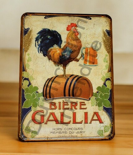 Piastra metallica birra gallia - piastra,
