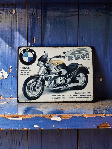 Bmw 1200 targa in metallo - targa,