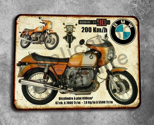 Plaque métal vintage bmw r90s - plaque,